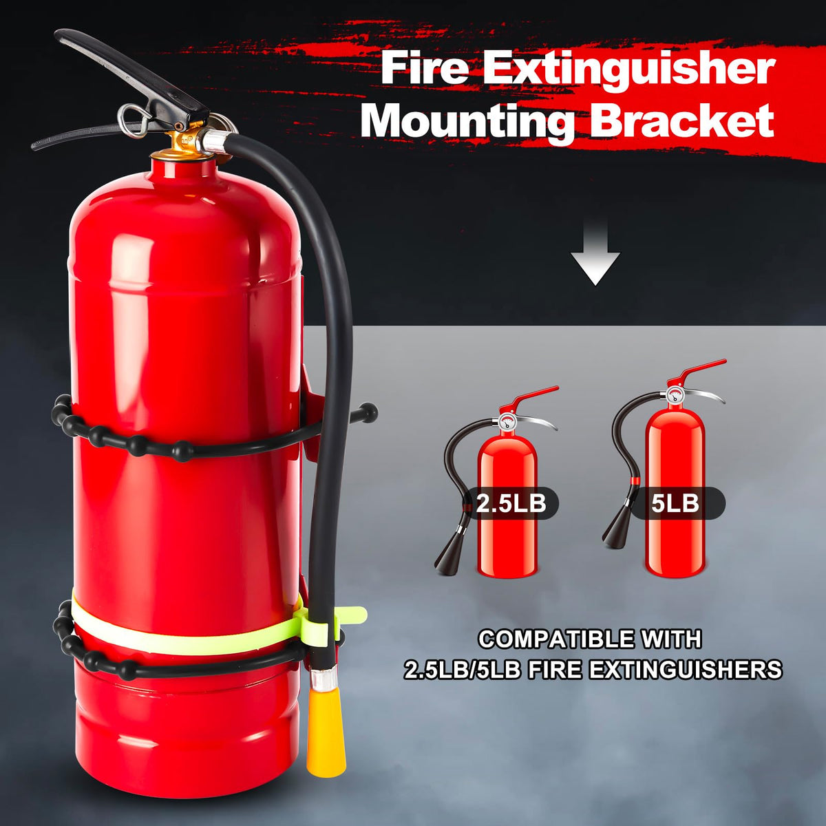 4 Pcs 2.5 Lbs and 5 Lbs Fire Extinguisher Replacement Straps G3455