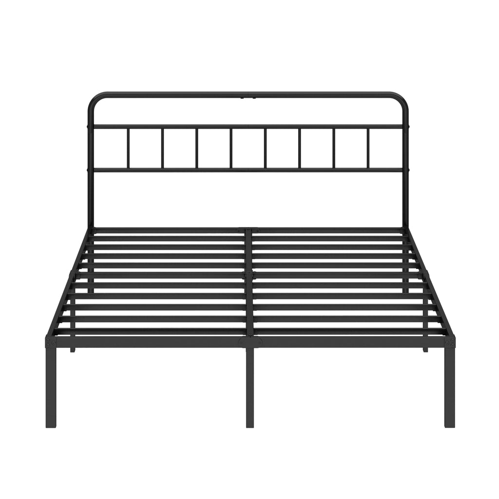 Black Queen Bed Frame with Headboard X754555