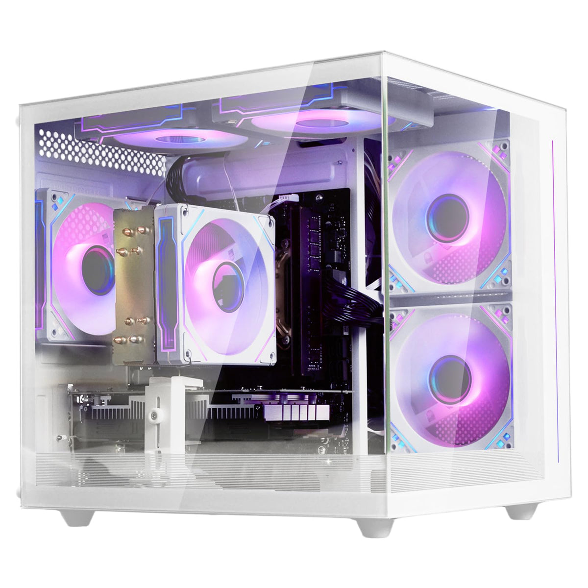 White Prebuilt Gaming PC Desktop Computer O83285