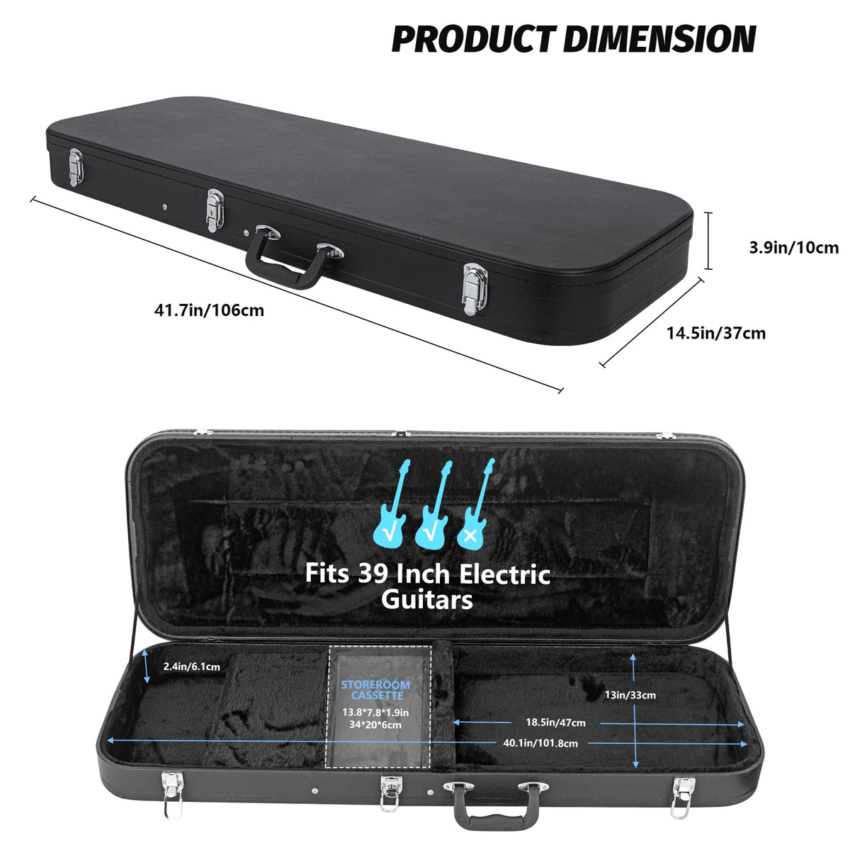 39-Inch Electric Guitar Hard Shell Case P512960