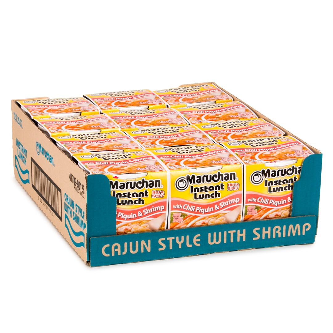 Instant Lunch Ramen Noodles Chili Piquin & Shrimp 2.25 Oz 12 Pack J9721