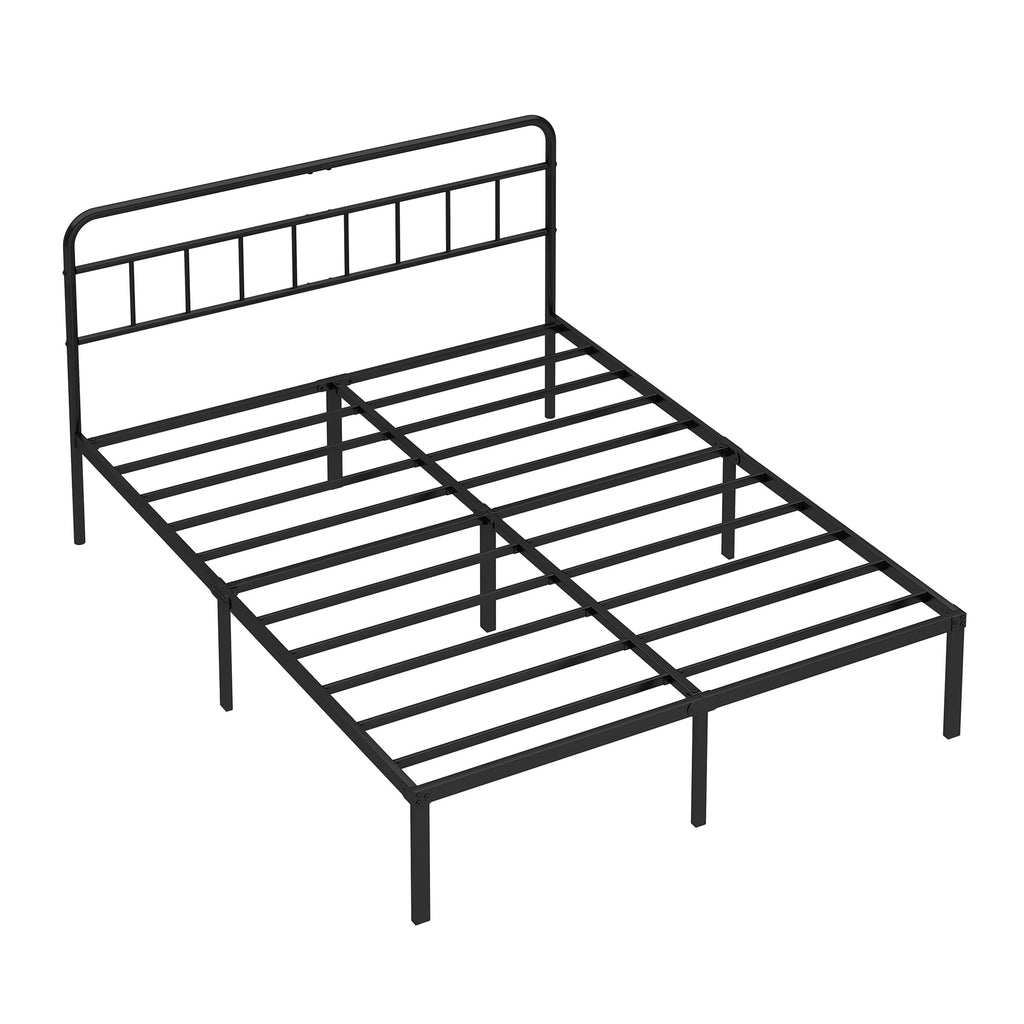 Black Queen Bed Frame with Headboard X754555
