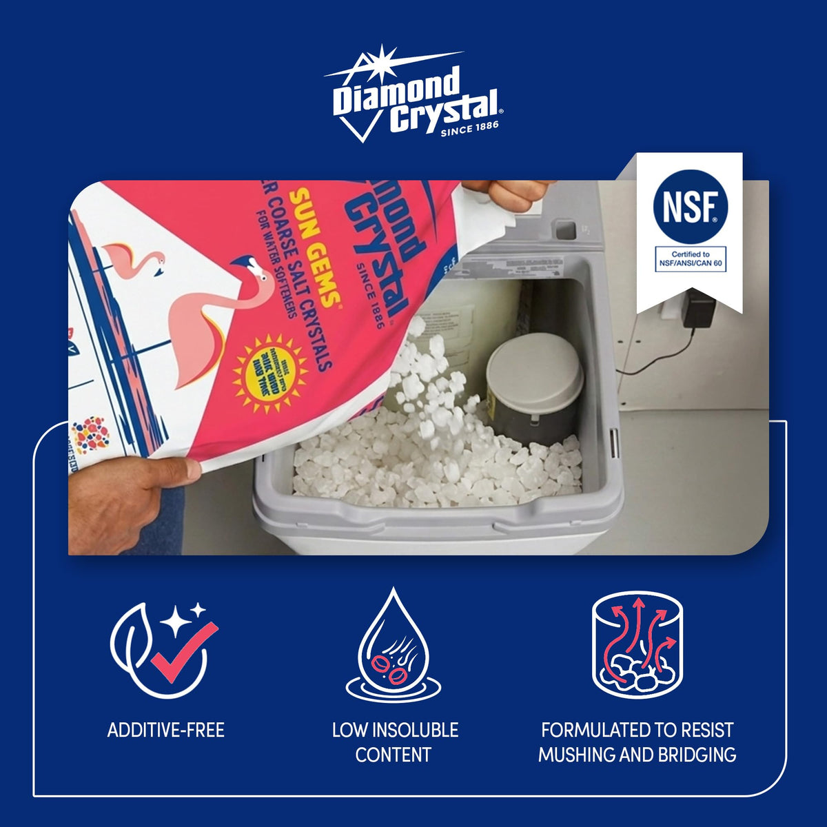 Coarse Salt Crystals, 40 Pounds R5886