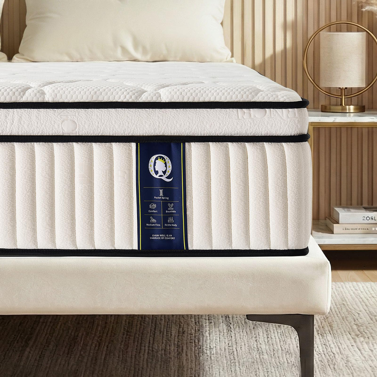 12 Inch Medium Firm Hybrid Mattress D3970