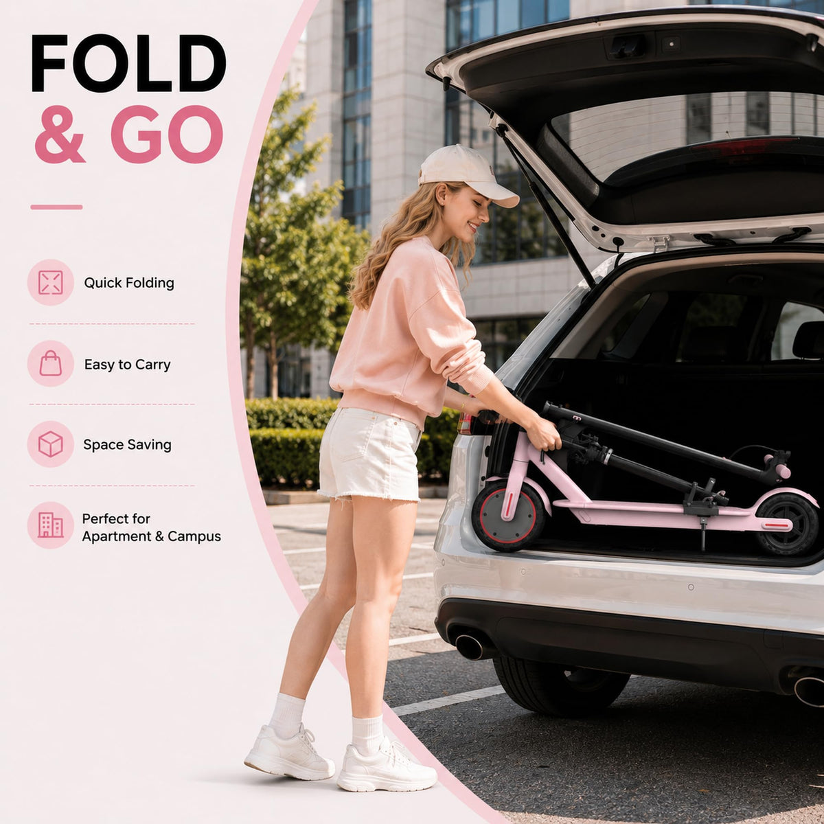 350W/500W Electric Scooter with Seat, Dual Suspension T12254