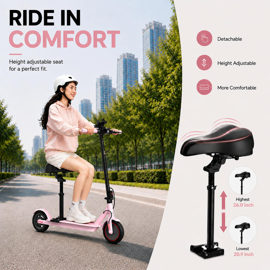 350W/500W Electric Scooter with Seat, Dual Suspension T12254