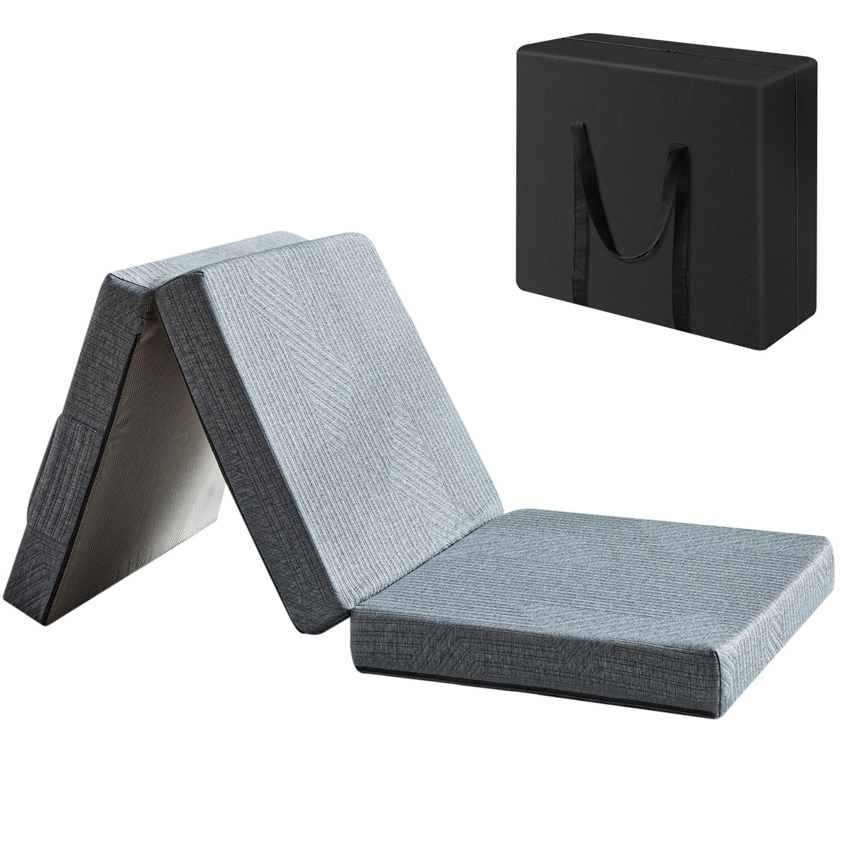 3.95" Memory Foam Topper Queen Size Foldable Floor Mat D501946