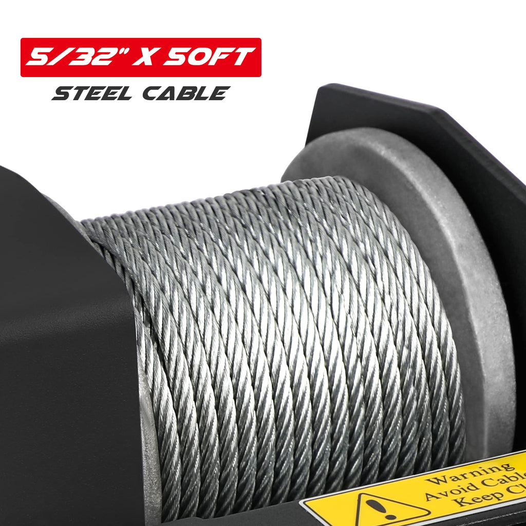 2500lbs 12V Waterproof Electric Winch with Steel Cable E275136