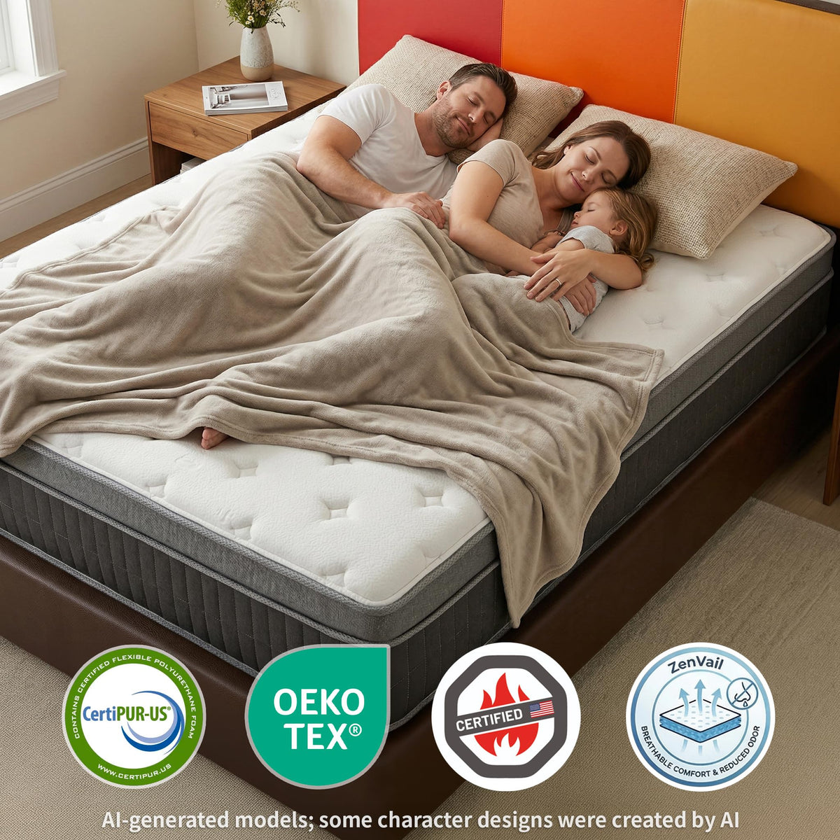 Full Size 12 Inch Medium Firm Hybrid Mattress C988