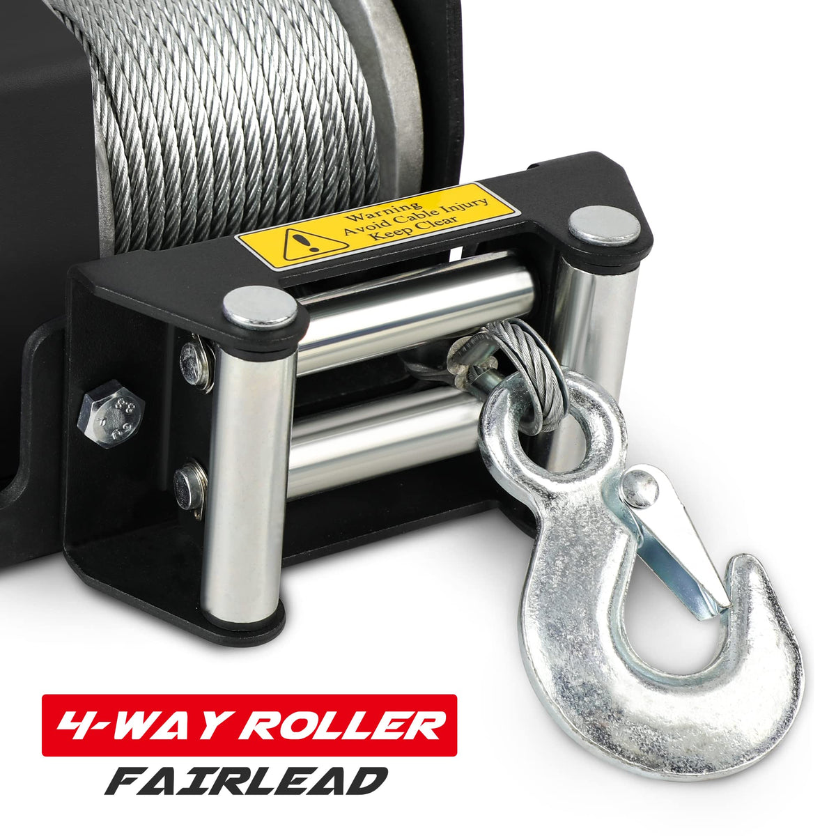 2500lbs 12V Waterproof Electric Winch with Steel Cable E275136