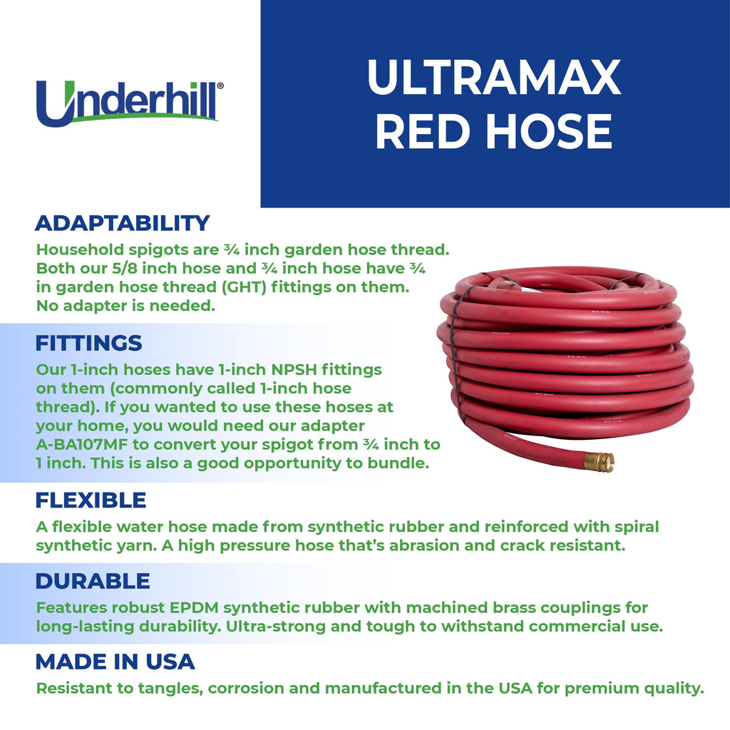 100 ft Rubber Flexible Anti-Kink Garden Water Hose F621