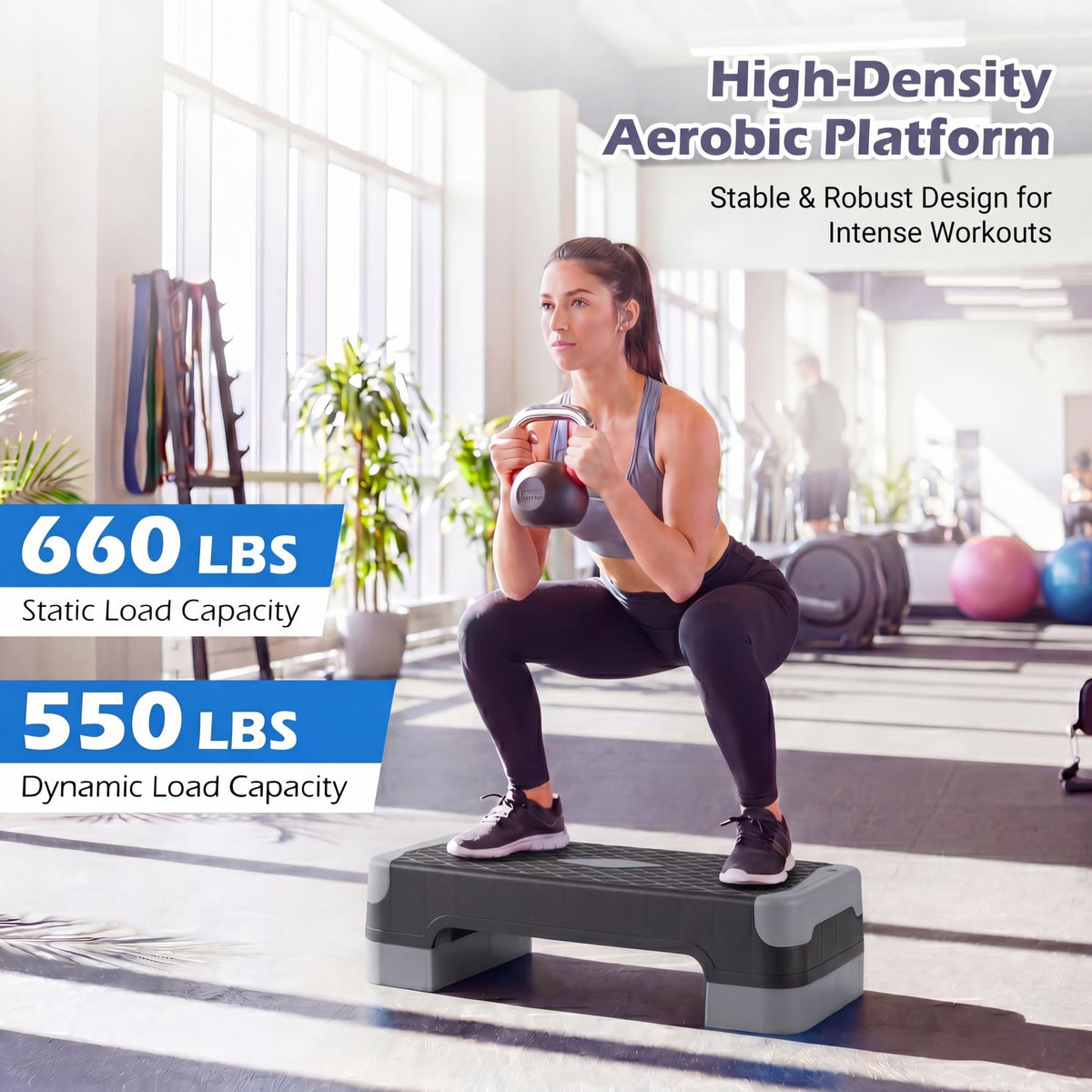 Adjustable 5 in 1 Aerobic Step Platform Y393