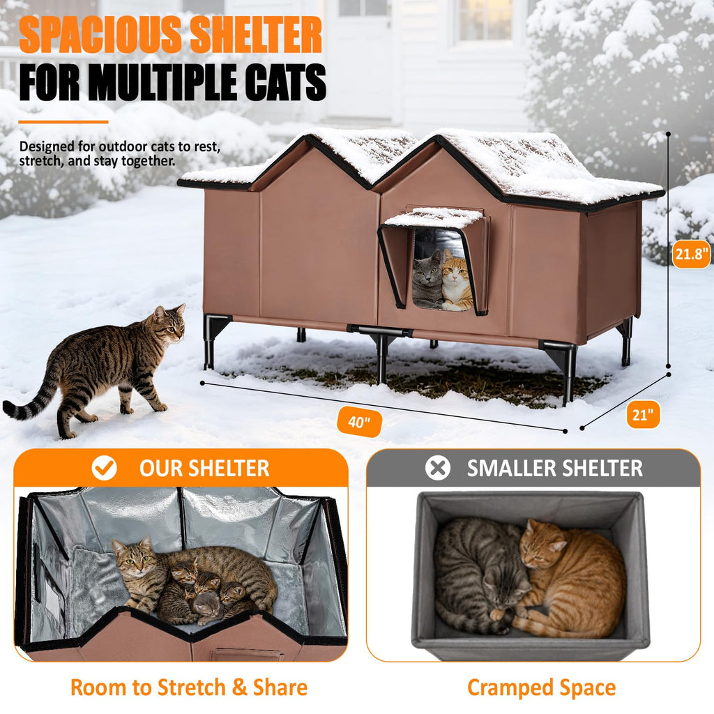 Weatherproof Heated Cat House N485655