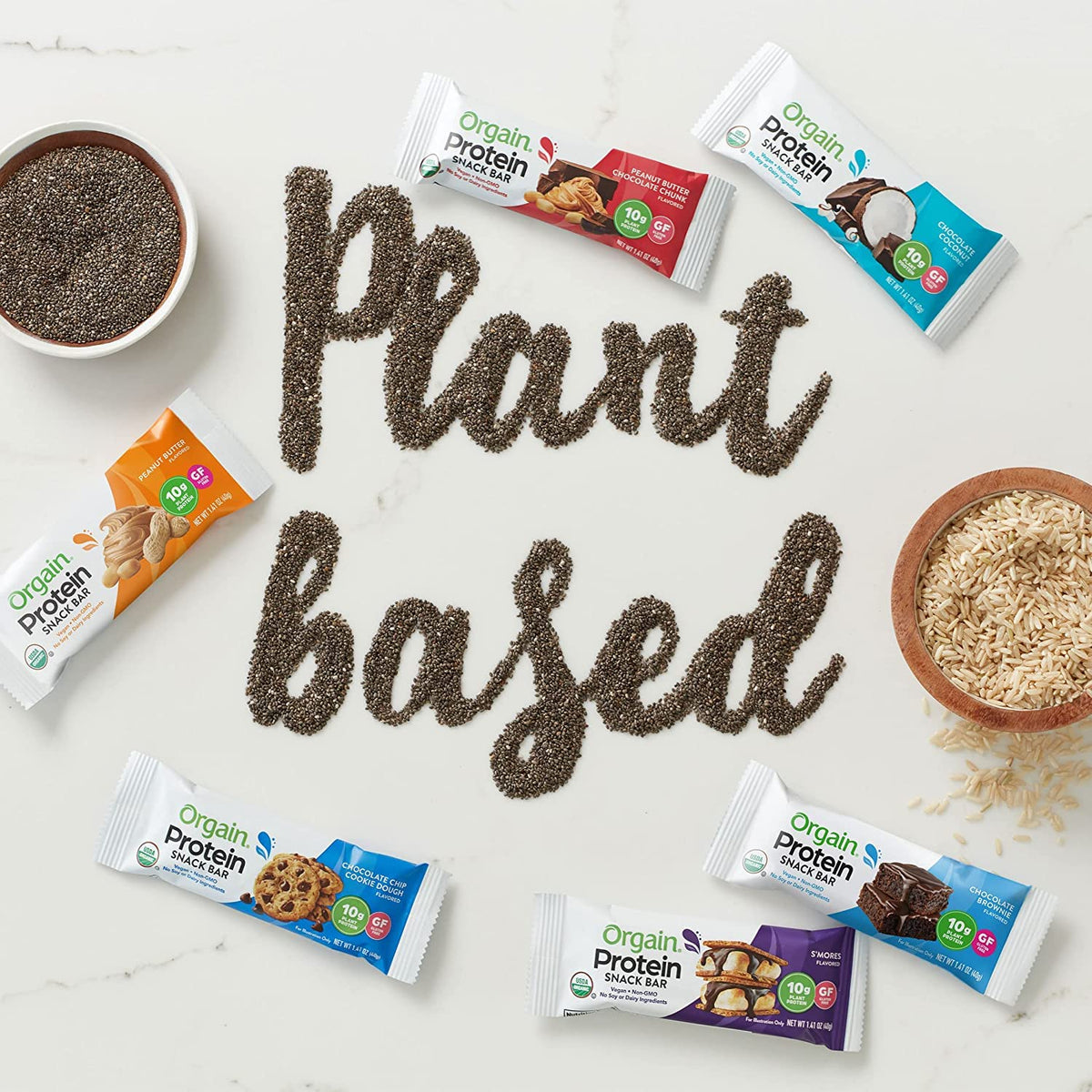 Organic Vegan Protein Powder and Protein Bars Bundle C56551