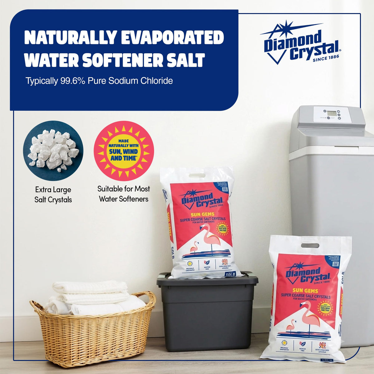 Coarse Salt Crystals, 40 Pounds R5886