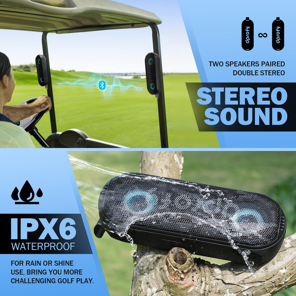 Magnetic Bluetooth Golf Speaker with Light Z38916