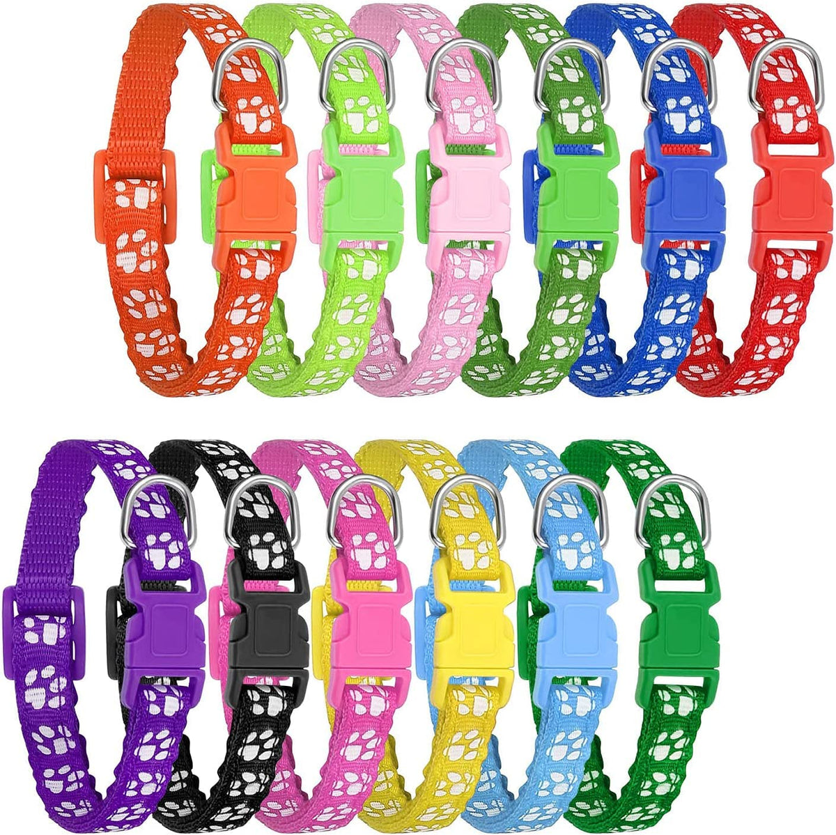12 Pack Adjustable Puppy Collars H6781