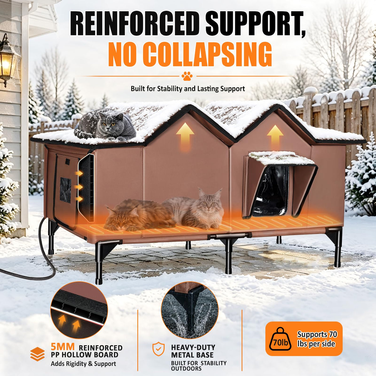 Weatherproof Heated Cat House N485655