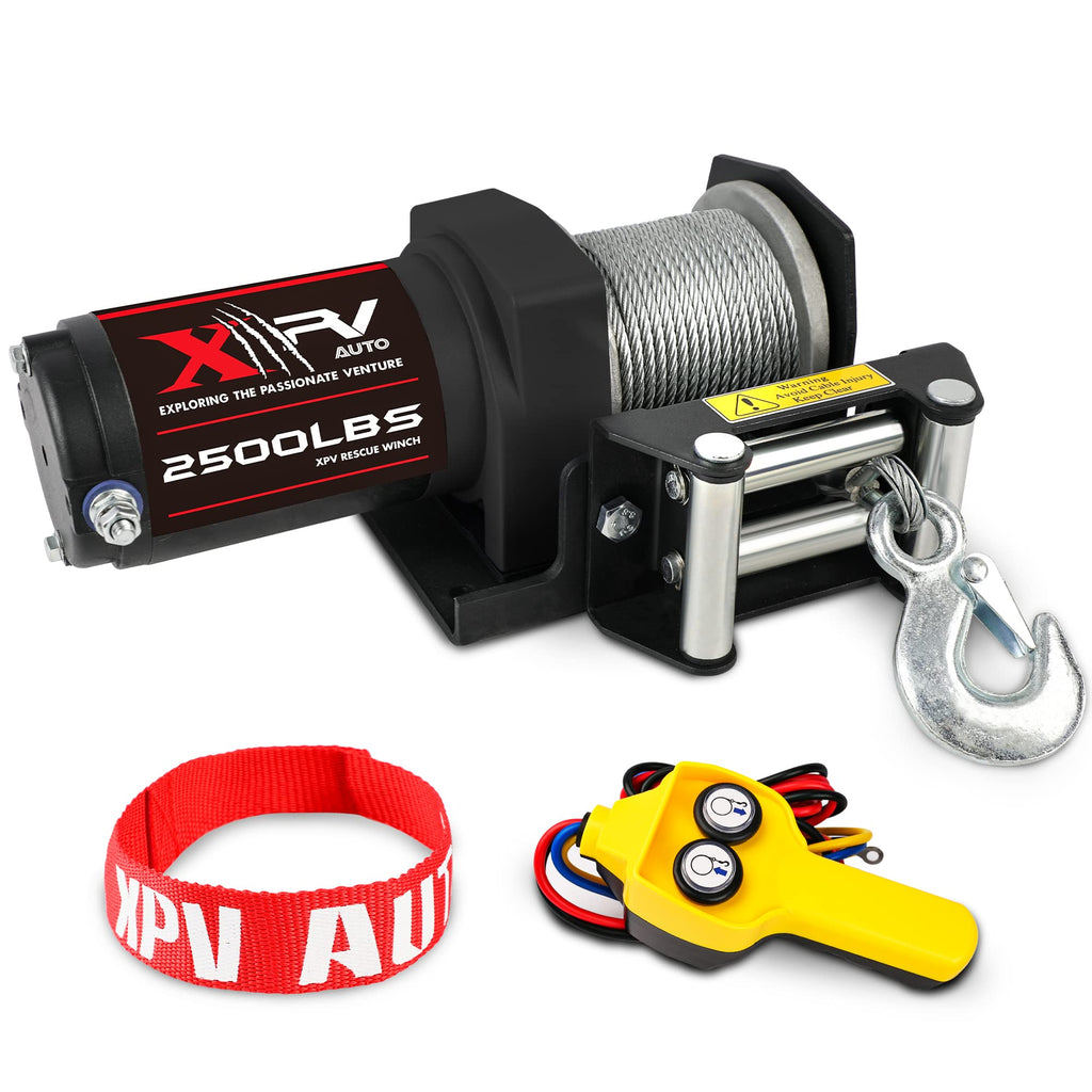 2500lbs 12V Waterproof Electric Winch with Steel Cable E275136