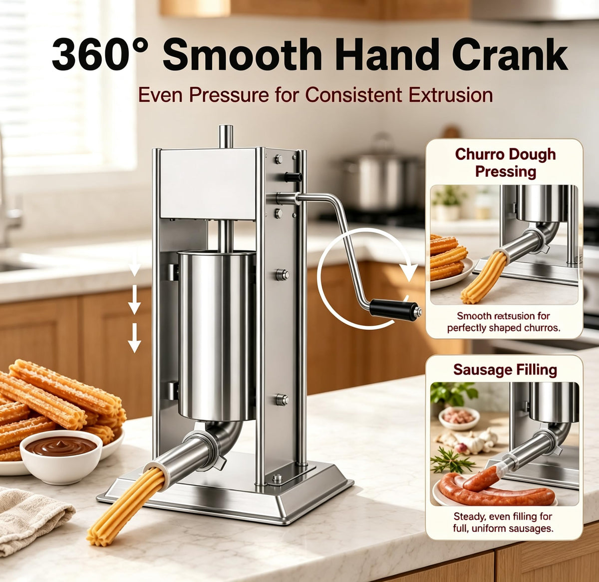 3-in-1 Manual Sausage Stuffer 15LB P92246