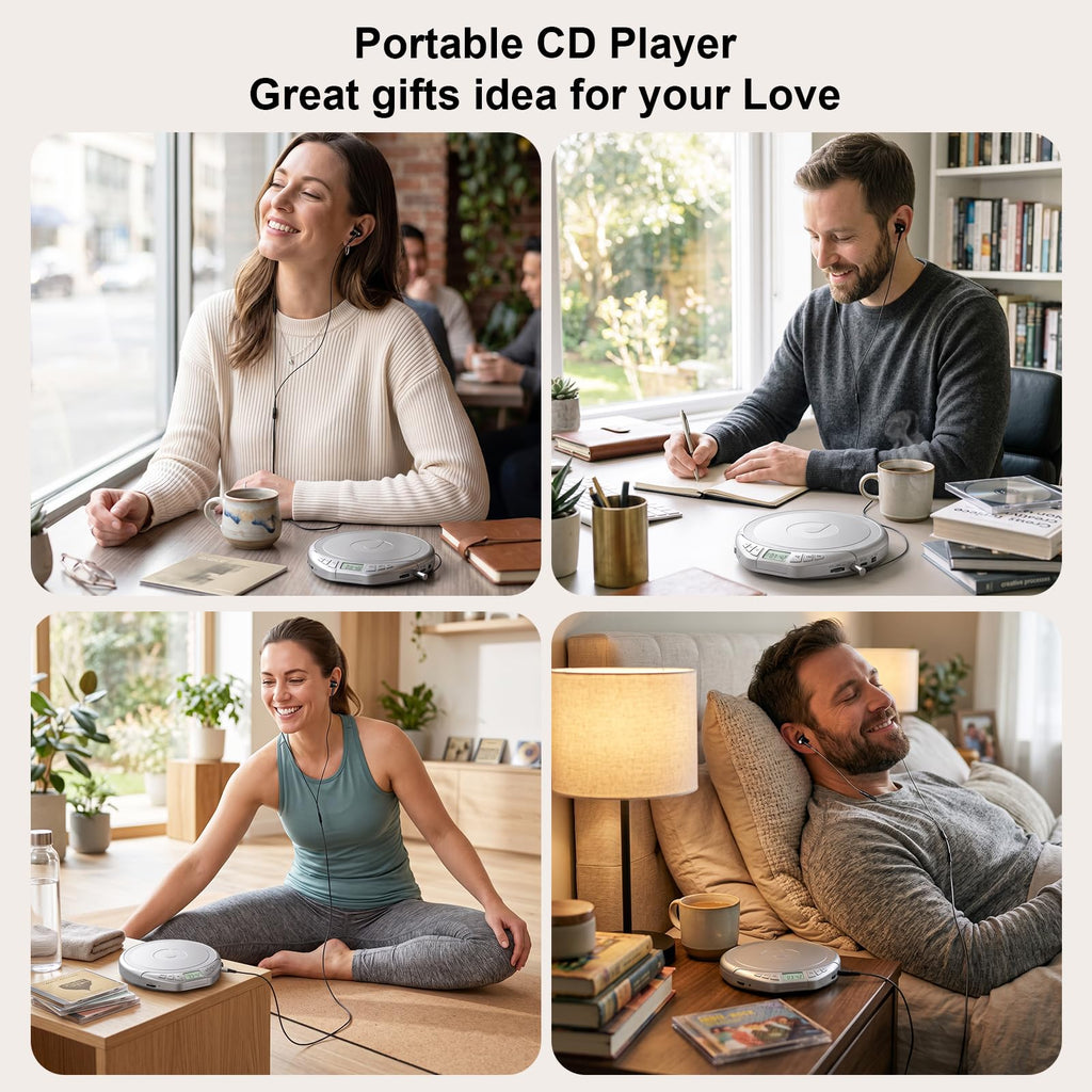 Portable CD Player with Earphones O870002
