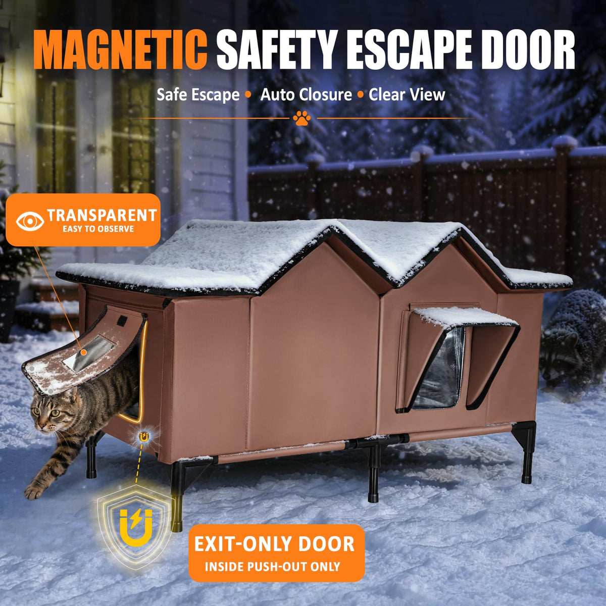 Weatherproof Heated Cat House N485655