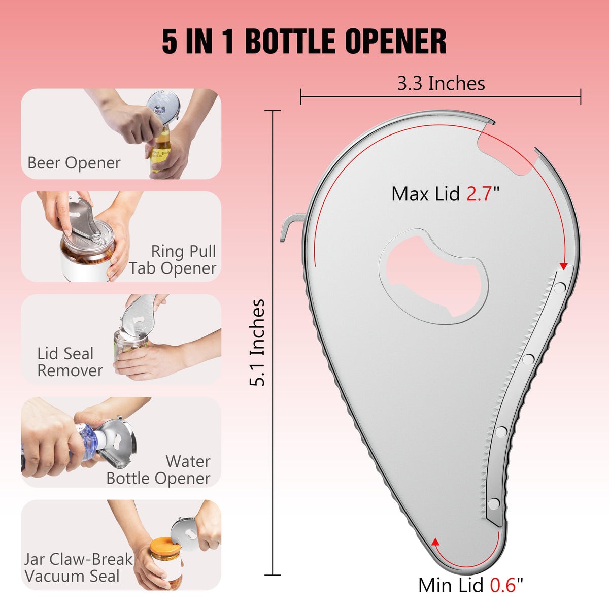 Multifunction Bottle Opener G602