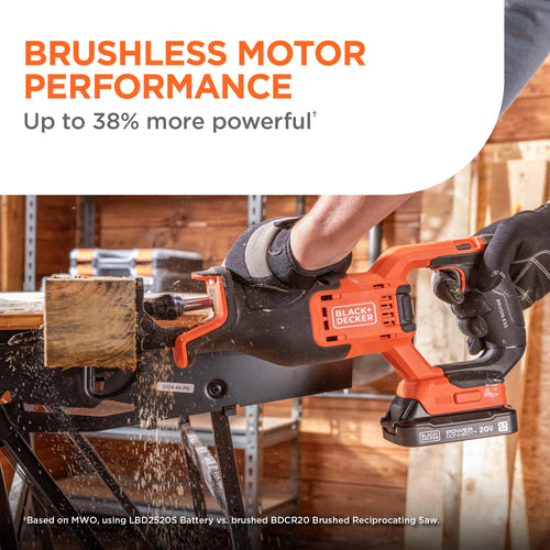 20V MAX Brushless Cordless Reciprocating Saw Kit with 2.5Ah Battery and Charger M654
