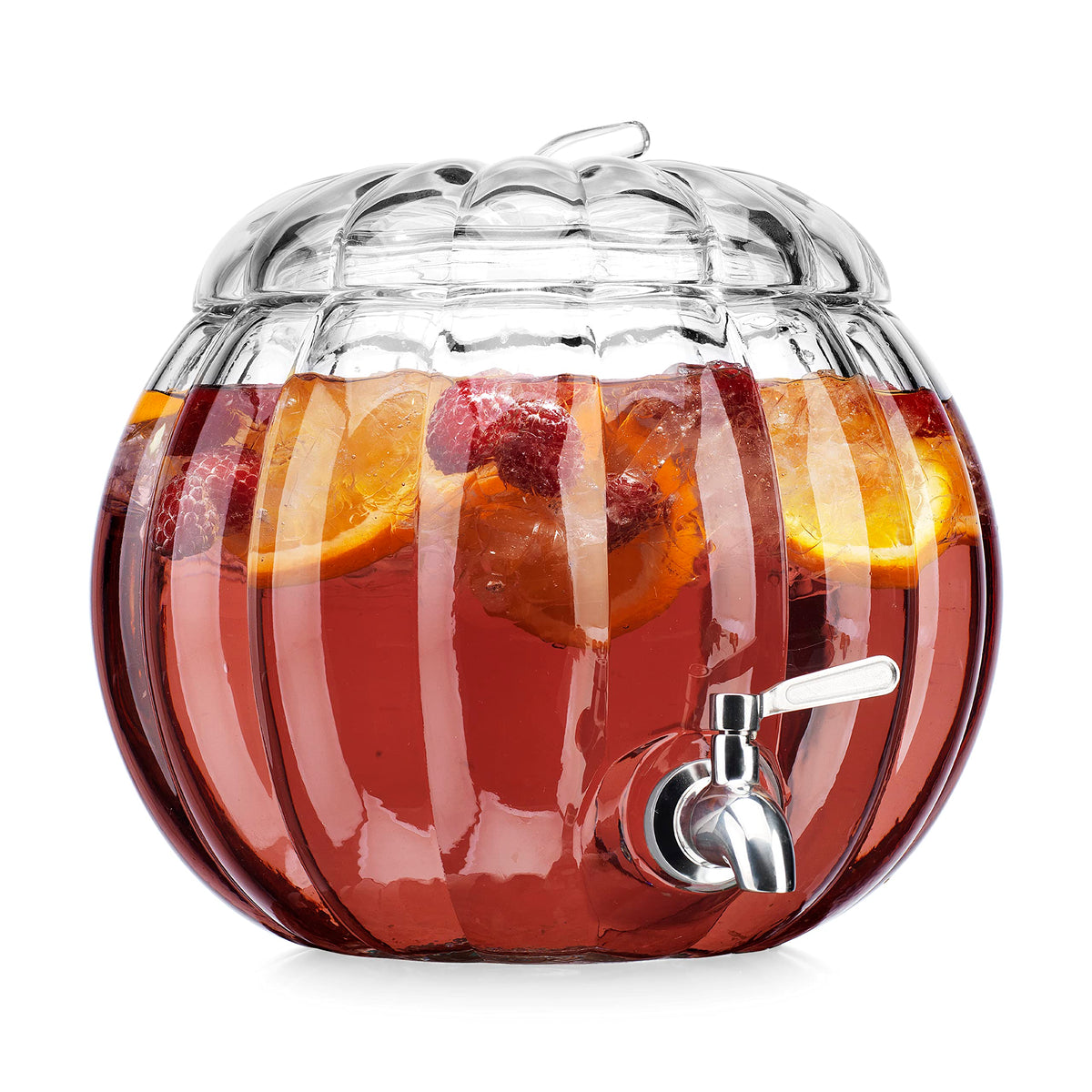 2.11 Gallon Clear Glass Beverage Dispenser with Stainless Steel Spigot A68335