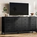Black 14 Drawer Fabric TV Stand K475258