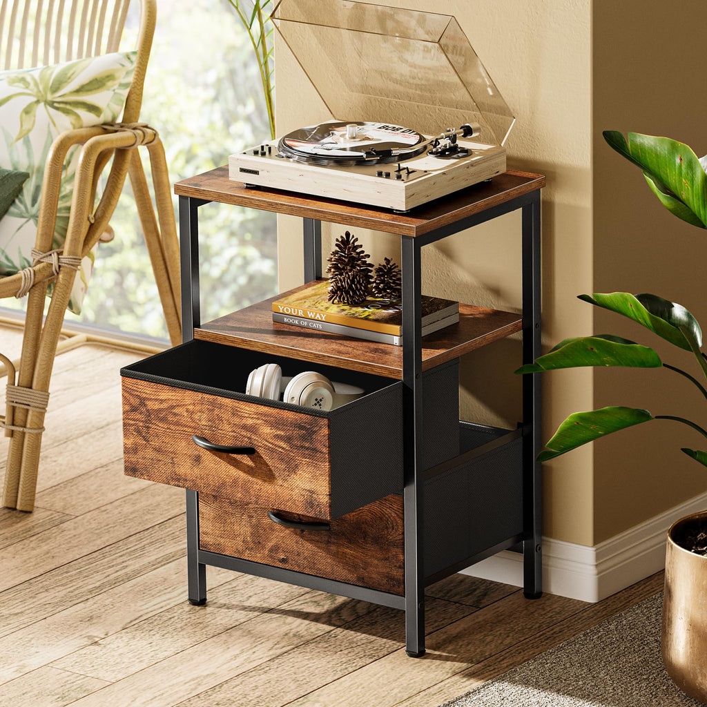 Night Stand Set of 2 with 2 Drawers L3709